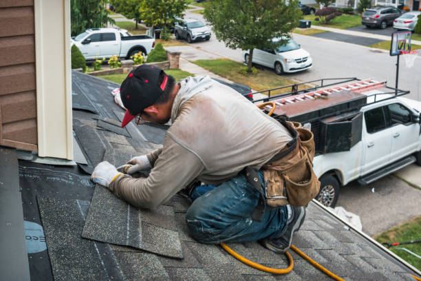 Professional Roofing technician working in Chatham, NJ